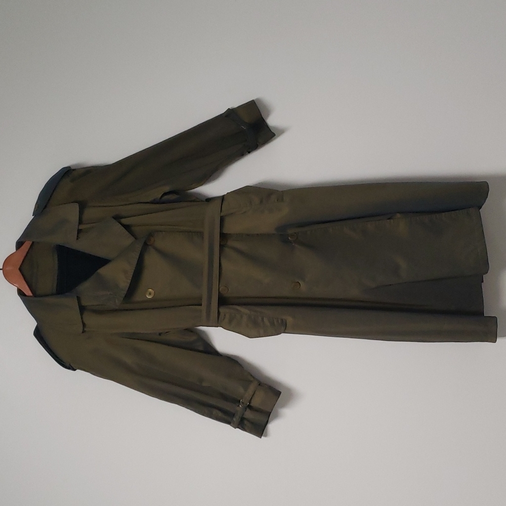 Vintage‎ Degrees green iridescent trench coat
